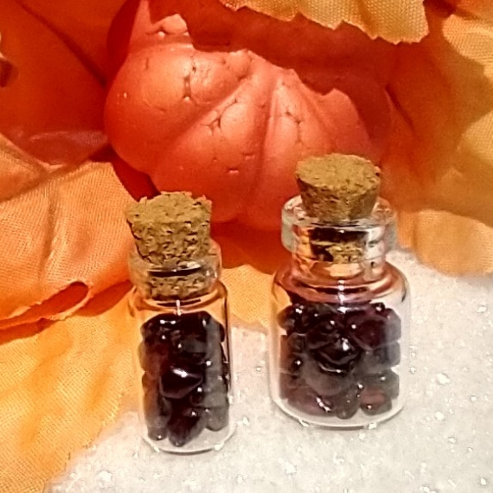 Small Garnet Vial Necklace